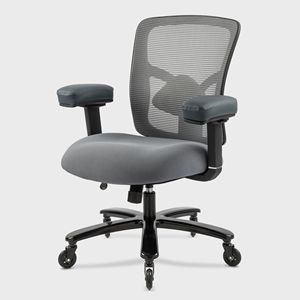 Sedia da Ufficio Ergonomica in Rete, Capacità 180 kg, Sedia da Scrivania per Persone Alte e Robuste, con Supporto Lombare Regolabile, Schienale Alto, Seduta Larga e Braccioli - Product Image 6