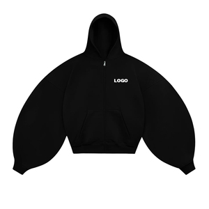 Ensemble de survêtement ample et épais pour homme avec fermeture éclair, 500 GSM, coupe décontractée, pantalon à capuche et cordon de serrage, style streetwear - Product Image 5