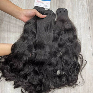 Proveedor de Cabello Natural, Cabello Ondulado Natural en Trama, Paquetes de Cabello Natural Doblemente Tramado, Color Negro Natural - Product Image 4