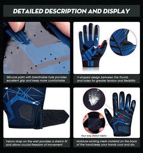 Gants de football américain personnalisés Fawn International Super Sticky Grip Silicone Palm pour adultes et enfants - Product Image 3