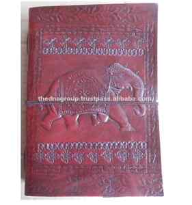 Handmade Elephant Embossed Leather Journal, Vintage Travel <b>Diary</b>, Genuine Leather Notebook, Rustic Writing Journal Gift - Product Image 5