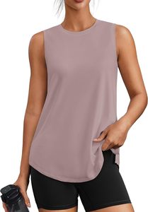 Camiseta sin Mangas de Encaje Casual para Mujer, Cuello Redondo, Tejido Sólido, Transpirable, Ajuste Deportivo, Calidad Premium - Product Image 4