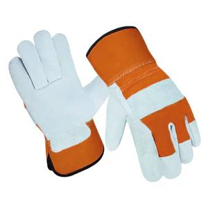 Guantes de Seguridad Industriales Antiestáticos, Transpirables y Duraderos, de Algodón y Piel de Vacuno, para Protección Laboral - Product Image 6