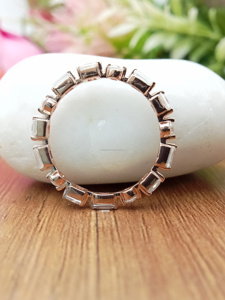 แหวนหมั้นโซลิแทร์โซลิแทร์14K สีขาวและเหลือง3.0 CT สำหรับงานแต่งงานงานเลี้ยง - Product Image 4