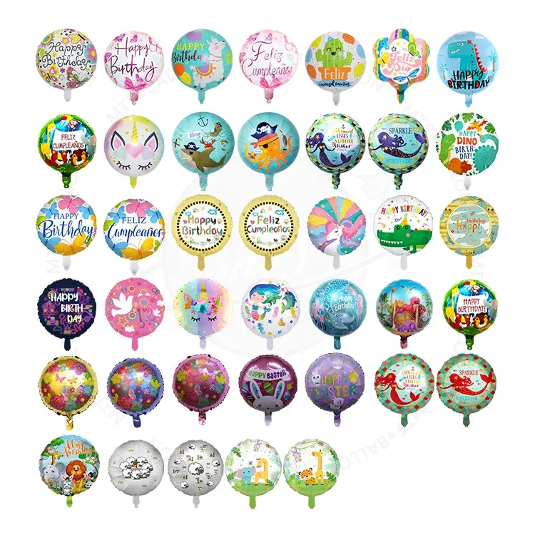 Wholesale 18 Inches Round Ball Ballons Globos Decoration Helium Foil Birthday Party Animal Balloons