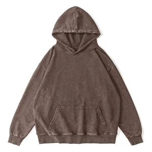 Oversized <b>Pullover</b> <b>Men</b> Acid Wash Hoodies Custom Logo Best Selling Breathable High Quality 100% Cotton Fleece Streetwear - Product Image 5