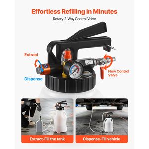 Pompa Pneumatica da 8 L per Estrazione e Distribuzione di Olio e Fluido di Trasmissione con 15 Adattatori ATF - Product Image 3