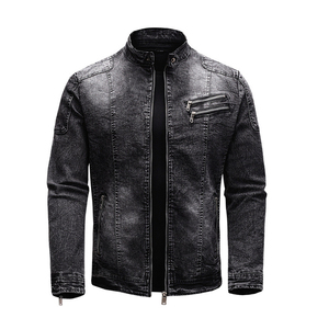 Ropa Exterior de Mezclilla de Grado Industrial |   Chaqueta vaquera de hombre de poliéster/nailon de alto gramaje con patchwork y efecto ácido para primavera, estilo streetwear, venta al por mayor - Product Image 5