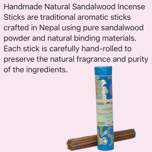 Ensemble de 2 encens en bâton de bois de santal naturel et de chenrezig de haute qualité fabriqués à la main au Népal Excellent encens aromatique de parfum de maison - Product Image 2