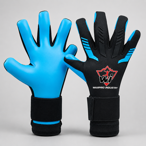 Guantes de Portero de Fútbol de Cuero Profesionales Personalizados al por Mayor, Transpirables, Antideslizantes, de Dedo Completo, Ligeros, Impermeables y Resistentes - Product Image 5