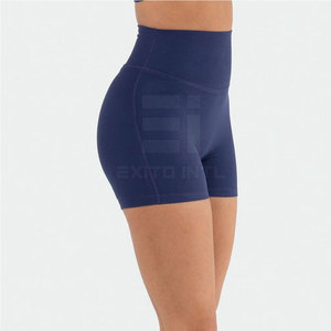Pantalones Cortos de Yoga de Cintura Media para Mujer, Ropa Deportiva, Transpirables, Sin Costuras, con Logotipo Personalizado, Cintura Elástica, Hechos en Pakistán, en Oferta - Product Image 5