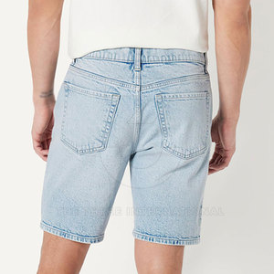 Pantalones cortos de mezclilla para hombre, transpirables, de algodón puro, lavado ligero, cómodos, de corte holgado, para actividades de ocio, para adultos - Product Image 2
