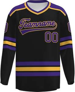 Jersey de Hockey sobre Hielo Personalizado con Bordado Profesional de Poliéster de Secado Rápido al Mejor Precio - Product Image 1