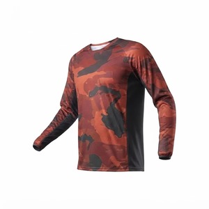 Maillot de cyclisme VTT unisexe imprimé camouflage, anti-humidité, avec logo personnalisé, pour descente et trail, 100% polyester - Product Image 4