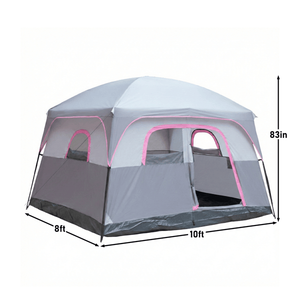 Tenda da Campeggio Familiare a Doppio Strato per 6 Persone, Impermeabile e Antivento, Facile da Montare, 1 Porta in Rete e 5 Pareti Grandi in Rete per Avventure all'Aperto - Product Image 4
