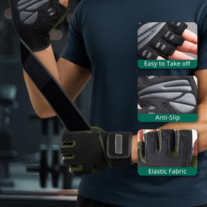 Guantes de fitness para entrenamiento en gimnasio, levantamiento de pesas, soporte para muñeca, agarre acolchado, transpirables, cómodos, de alto rendimiento para correr - Product Image 3