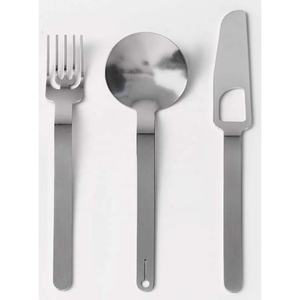 Ensemble de couteaux et fourchettes dorés de luxe de mariage en acier inoxydable, finition argent mat - Product Image 4