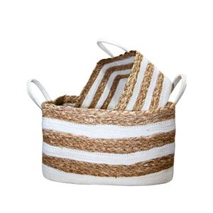 Panier décoratif tissé à la main pour la maison et le bureau – Fournisseur de paniers de rangement multi-usages en jute écologique - Product Image 4