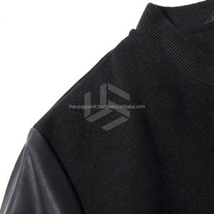 Custom Unisex Scratched Letter Patchwork Waterproof Breathable Windproof Eco-Friendly Varsity Varsity <b>Jacket</b> Men - Product Image 3