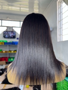 Pelucas de cabello humano virgen vietnamita con encaje frontal transparente, textura ondulada, extensiones de alta calidad, 200% de densidad, fáciles de instalar. - Product Image 3