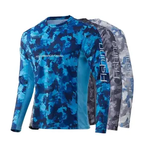 Custom latest design long sleeve quick dry Breathable customize tournament sublimation plain fishing t-shirts jersey uv fishing