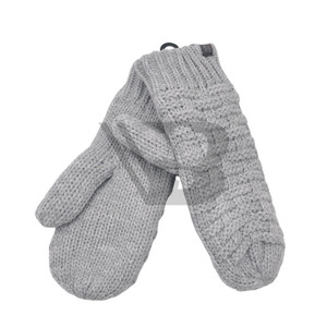 Warm Knitted Windproof 3M for Fleece Lined Snow Custom Acrylic <b>Gloves</b> OEM ODM Thick Winter Cycling Daily BSCI Plain - Product Image 2