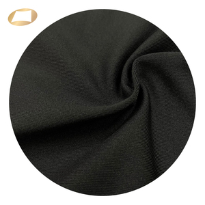 Brosse peau de pêche 82 polyester 18 noir tissu de survêtement en spandex - Product Image 4