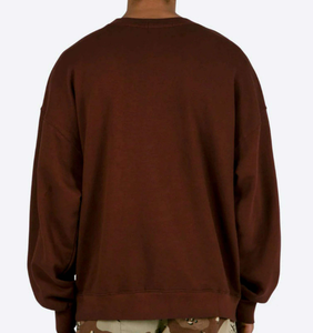 Sweat-shirt confortable pour homme, col rond, 100% coton molletonné, uni, doux et résistant pour l'hiver, taille oversize - Product Image 3