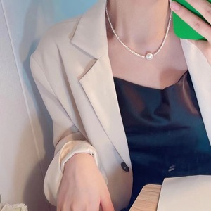 Collar de Perlas de Agua Dulce de 3.5mm de Alta Calidad, Luz Intensa, Plata 925 con Acabado Chapado en Oro, Regalo de Temperamento Sencillo - Product Image 2