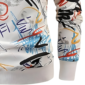 Printed Hoodie Sweatshirt with Artistic Graphic Design <b>Pullover</b> Hooded Top Casual Streetwear Fashion Clothing for <b>Men</b> and Women - Product Image 3