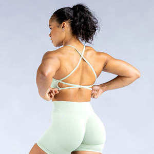 Sujetador Deportivo de Yoga de Tela Elástica de Alta Calidad, Top Deportivo para Gimnasio, Yoga y Fitness, Sujetador Deportivo Cruzado para Mujer - Product Image 5