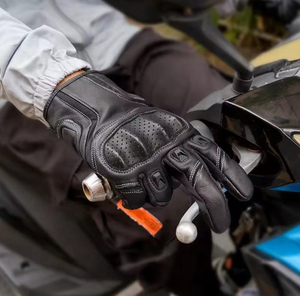 Road Leather Gloves Enhanced <b>Grip</b> <b>Motorcycle</b> Plain Enhanced <b>Grip</b> Leather Gloves Premium Durable Stylish - Product Image 3