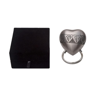 โกศเผาศพรูปหัวใจกับกล่องกำมะหยี่แบบตั้งได้บรรจุของขวัญพิธีฝังศพโกศสัตว์เลี้ยงผู้ใหญ่โกศสำหรับขี้เถ้า - Product Image 1