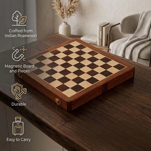 ILAHI's Eco-Friendly Rustic Polished Rectangle <b>Chess</b> <b>Board</b> Game 100% Handmade Pure Wood Animal/Love Style Customized Size <b>Chess</b> - Product Image 1