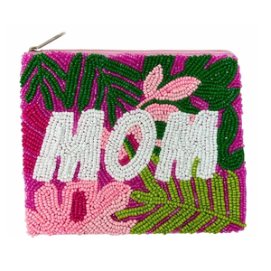 Luxury Multicolor Bow Beaded Coin Purse Zipper Closure Hand Embroidery Mini Pouch Hold <b>Keys</b> Cash Card Makeup Multipurpose Use - Product Image 4