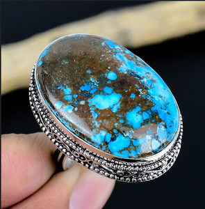 Handmade Gemstone <b>Adjustable</b> <b>Ring</b>: Vintage Jewelry - Product Image 3