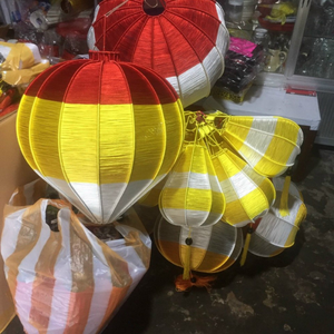 Premium Bamboo <b>Frame</b> Hoi An Silk Lantern From Vietnam For Luxury Restaurant Interior Hanging Decor By 99 Gold Data - Product Image 2