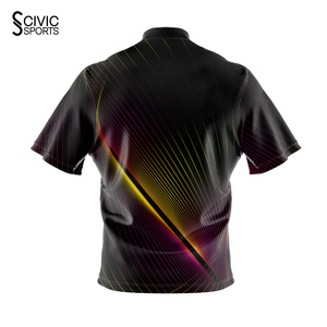 Wholesale Custom Sports Team Blank Sublimation Printing Polyester <b>Bowling</b> Jersey Cheap Team <b>Bowling</b> Polo Shirts - Product Image 2