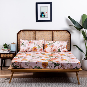 Nouvel ensemble de draps en coton à motif floral pour lit double, 2 taies d'oreiller, style hôtel et maison, prix de gros - Product Image 6