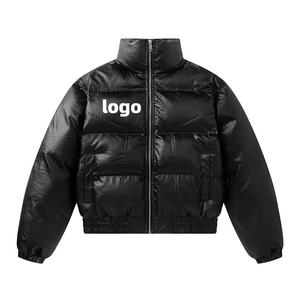 Chaqueta de Invierno Personalizada de Alta Calidad, Estilo Vintage, Tejida, Acolchada, Holgada, Antiencogimiento, Estilo Urbano, Hip Hop, con Cuello Alto y Forro de Lana - Product Image 3