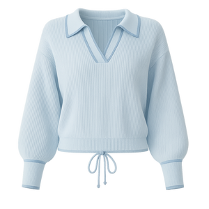 Suéter de Punto para Mujer, Cuello en V, Manga Larga, Algodón Suave, Otoño Invierno Verano, Fabricante de Ropa de Vietnam - Product Image 2