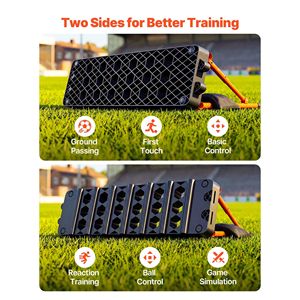 Pannello Rimbalzante Portatile per Calcio Giovanile 37.4 X 9.8 Doppia Superficie 3 Angoli Regolabili Allenatore 2-in-1 - Product Image 2