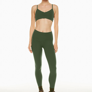 High Quality Lightweight Breathable <b>Animal</b> Print Zippers Elastic Waist Leggings Bra Workout Set Front Logo Women's Sports Active - Product Image 2