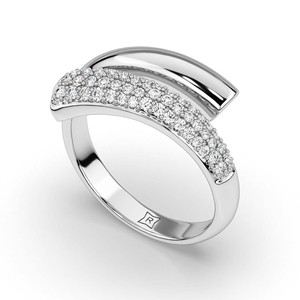 Premium 10K White Gold Round Brilliant Natural Diamond <b>Ring</b> Unisex Fine Jewelry Modern Gift <b>for</b> <b>Men</b> Women Export Quality - Product Image 1