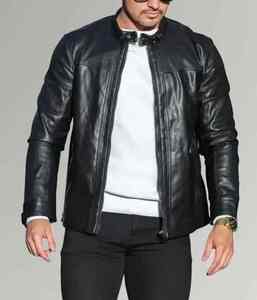 Nueva Chaqueta de Cuero de Invierno Elegante para Hombre, Personalizada, Transpirable, con Cuello Elástico, Mangas Largas, Dobladillo Elástico y Forro de Piel de Oveja - Product Image 6