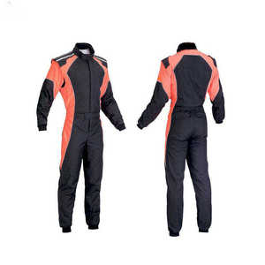 Combinaison de moto pour homme à manches longues, noire et orange, coupe-vent, pour l'hiver - Product Image 4