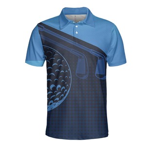 Polo de golf pour homme sur mesure, nouvelle collection 2026, vente en gros, manches courtes, imprimé, séchage rapide, en polyester tissé, style sportif - Product Image 1