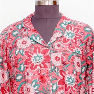 Ensemble robe moulante bohème en coton pour femme, longueur genou, avec chemise imprimée florale, taille naturelle, boutons tissés, nettoyage à sec - Product Image 3