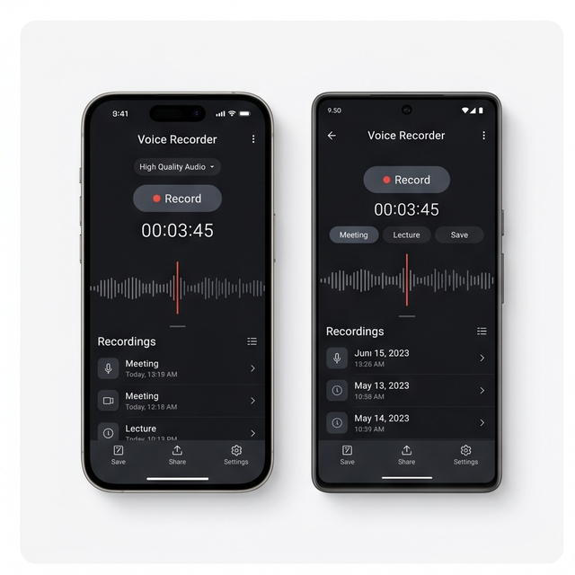 Royalcraft Voice Recorder App Enterprise Version MAC Supported High Quality Sound Voice Notes & Audio Editor Stock Available