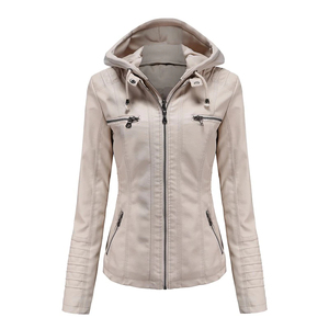 Chaquetas de Cuero para Mujer, Cuello Alto, Forro de Cuero, Cálidas para Invierno, Acolchadas, Transpirables, Servicio OEM ODM - Product Image 2